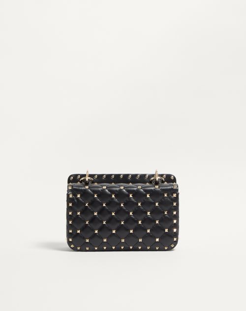 Valentino Garavani - Small Nappa Rockstud Spike Bag - Black - Woman - Shoulder Bags